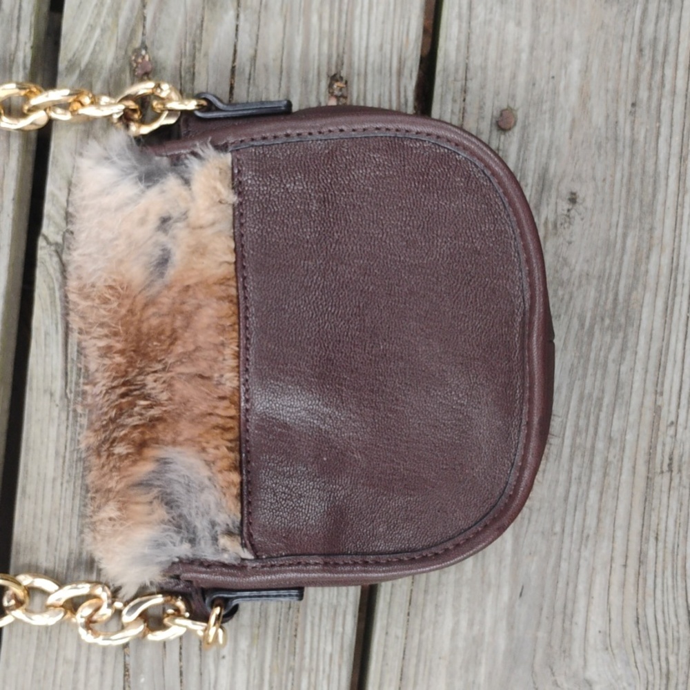 Michael Kors rabbit fur crossbody EUC - Picture 4 of 9